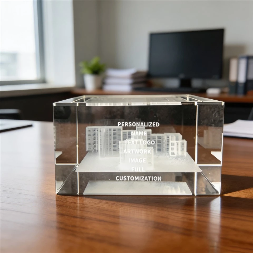 Βραβείο 3D Engraved Crystal Architectural Building Award