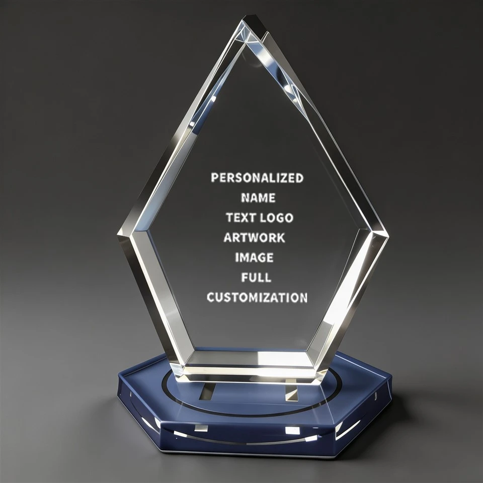 Diamond Crystal 3D Engraved Recognition Award suppliers