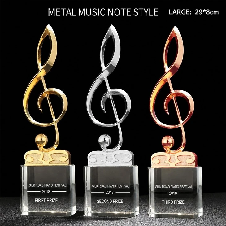 Customizable Music Competition Crystal Trophy